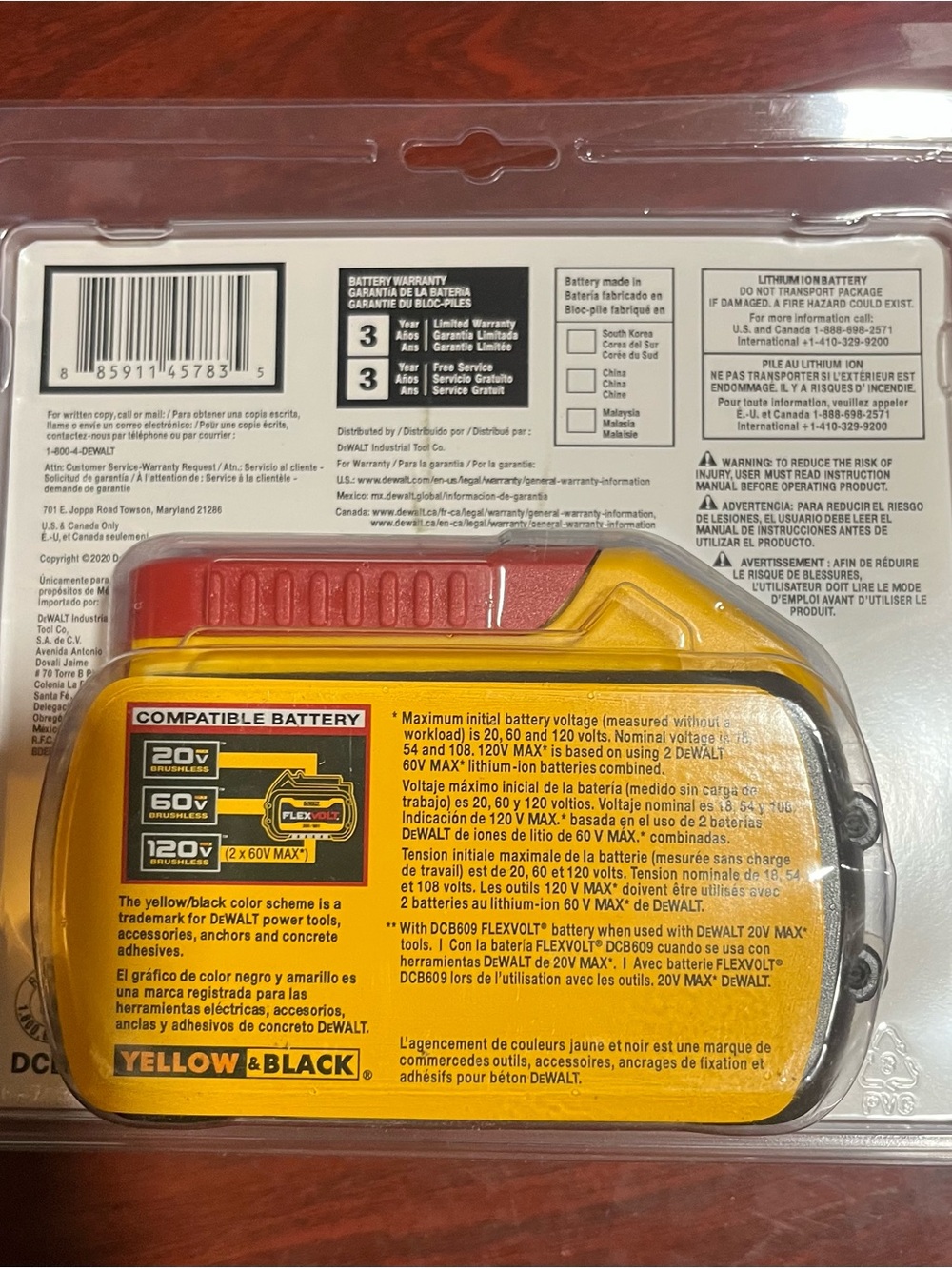 Dewalt DCB609 20V/60V MAX FLEXVOLT 9 Ah Lithium-Ion Battery - Picture 10 of 10